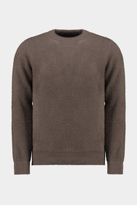 Women's Reversible Crewneck Taupe Fluffy