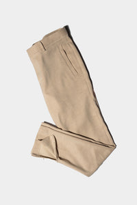 Tailored-Zip Broek Beige